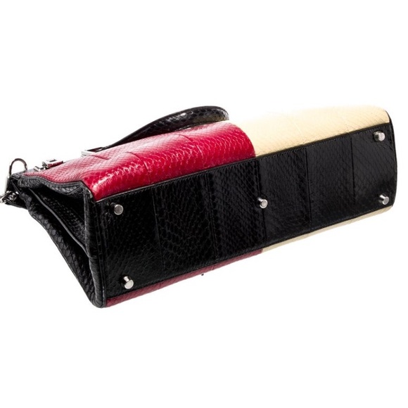 Gucci Python Colorblock Horsebit GG Zumi Shoulder Bag - Picture 5 of 9